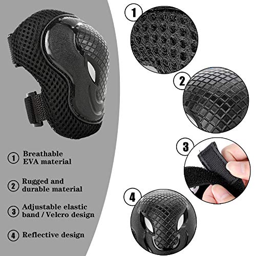 image for ValueTalks Protective Gear Sets for Youth/Kids Adjustable Safety Knee 