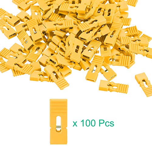 Mini puentes de conexión de 2.54mm uxcell con 100 tapas de cortocircuito alargadas en color amarillo 4