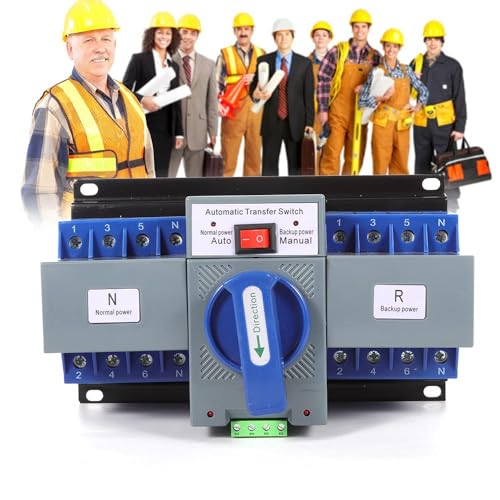 63A 4P Dual Power Automatic Transfer Switch, AC Mini Generator Changeover Generator Transfer Switch