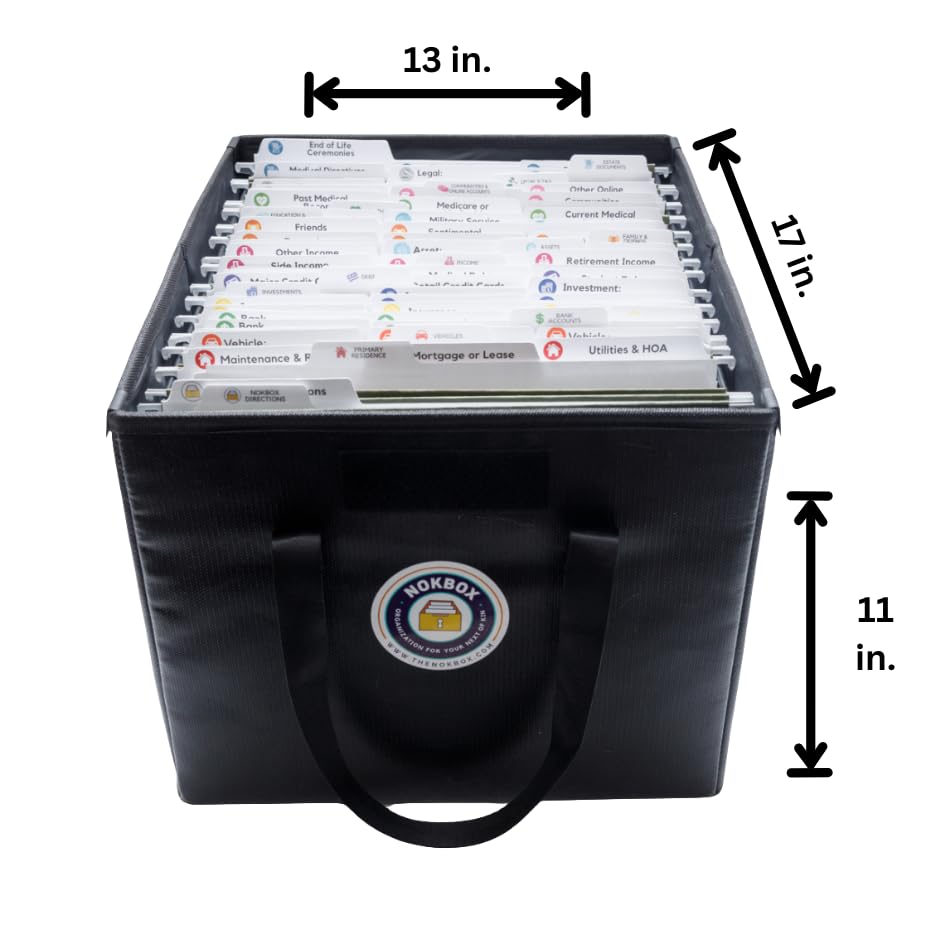 Amazon.com: Nokbox Fireproof & Water-Resistant Document Organizer