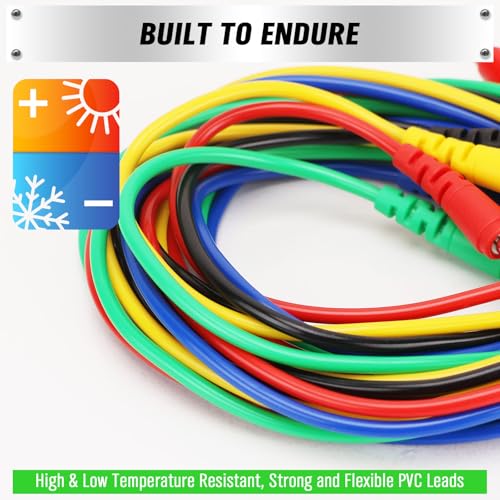 Image of SWANLAKE 43-Piece Back Probe Kit, 30A Multi-Angle Test Probe, 4mm Banana Plug to Copper Alligator Clips, U-Shaped Connectors, Automotive Electrical Circuit Diagnosis Car Repairing Tools