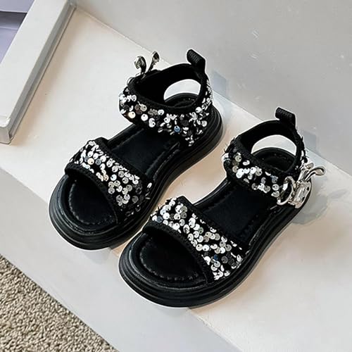 Girls Summer Soft Bottom Non Slip Sports Sequins Sandals Beach Shoes Jelly Sandals for Toddler Girls2