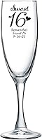 Vista 8 de Abby Smith Flauta de champán impresa a color, dulce 16, dorado, paquete de 12