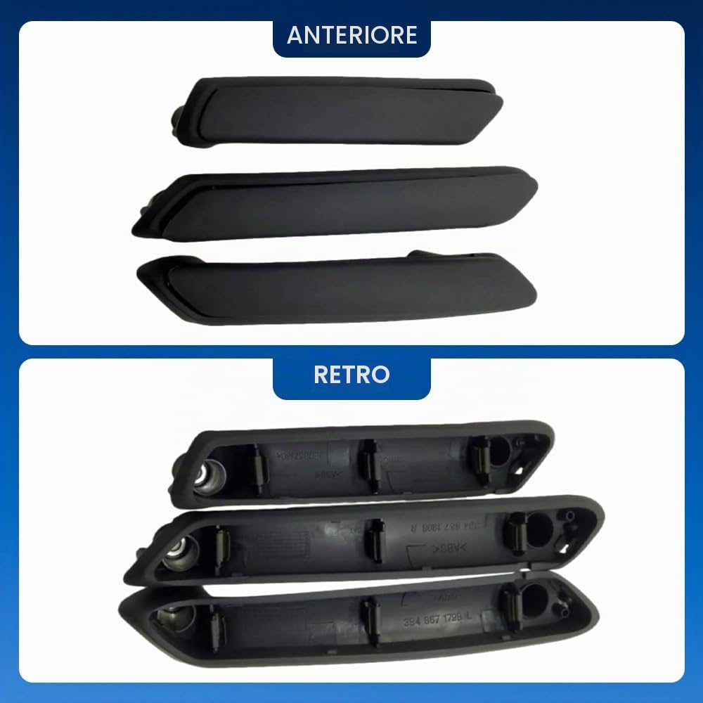 Riloer Maniglia per porta interna dell'auto, maniglia per porta interna con copertura di rivestimento, Compatibile con VW Passat B5.5 2001-2005, 3B4867372, 3B0867180A