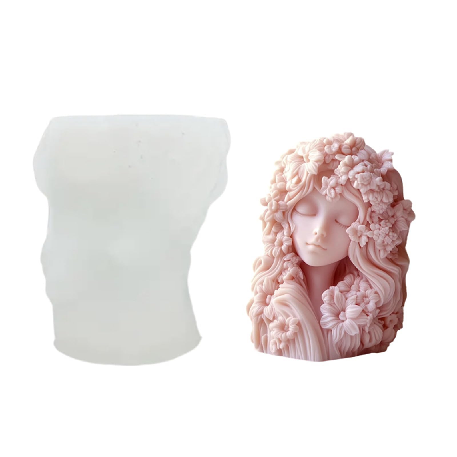 Kalttoy Silicone Dreaming Flower Fairy Shape Soap Making Mold Safe for Creative Crafting Projects Supplies with Fairy Silicone Crafting for Release Supplies Mold Home Soap Tools Decor