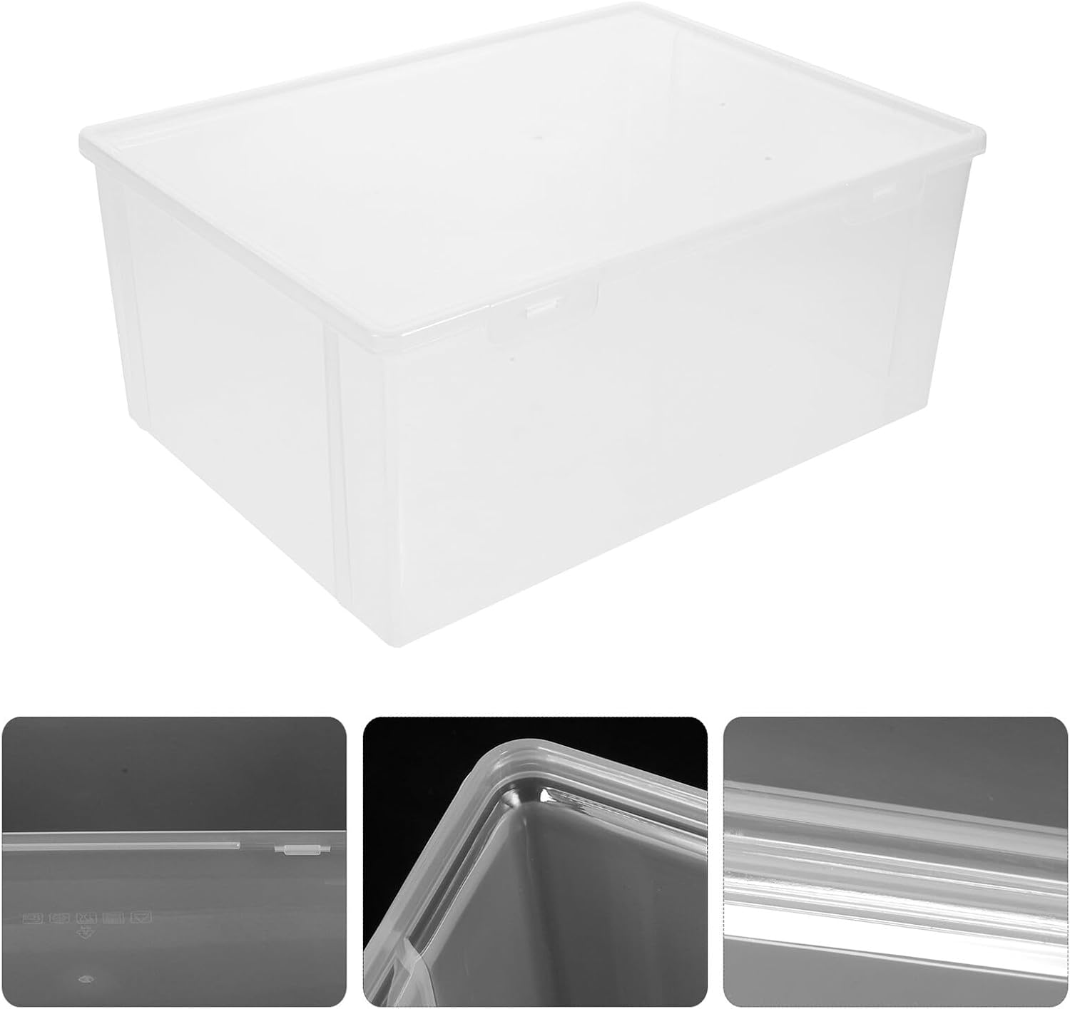 VOSAREA Stackable Plastic Shoe Boxes with Lids, Thick Sneaker Organizer Storage Containers for Home Shoe Cabinet, Large Capacity Dustproof and Moisture Resistant Boot Storage
