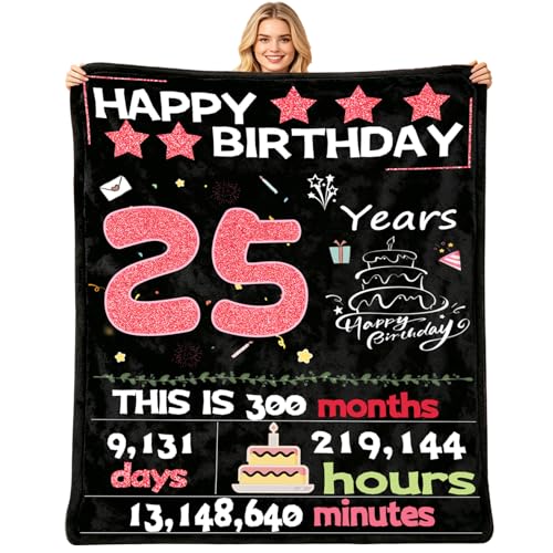 Couverture cadeau 25e anniversaire femme 50"x60"