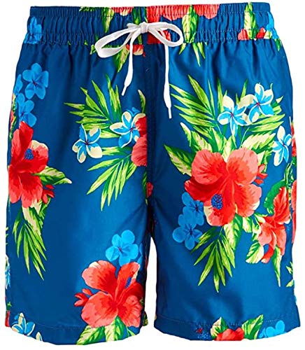 Kanu Surf Men's Quick Dry Volley Swim Trunks, South Beach Denim Blue, Medium
