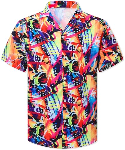 Image of Cromoncent Matching Hawaiian Outfits for Family, Dad and Son Matching Luau Beach Tropical Shirts Mommy Daughter Tropical Sets