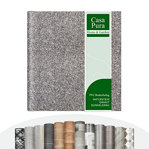 Vinyl Flooring Rolls by The Metre | Wood Effect, Tile Effect, Stone Effect PVC Flooring, Cushion Lino Floor Covering for Kitchen, Bathroom, Living Room (Archer M07, 200 x 150 cm)