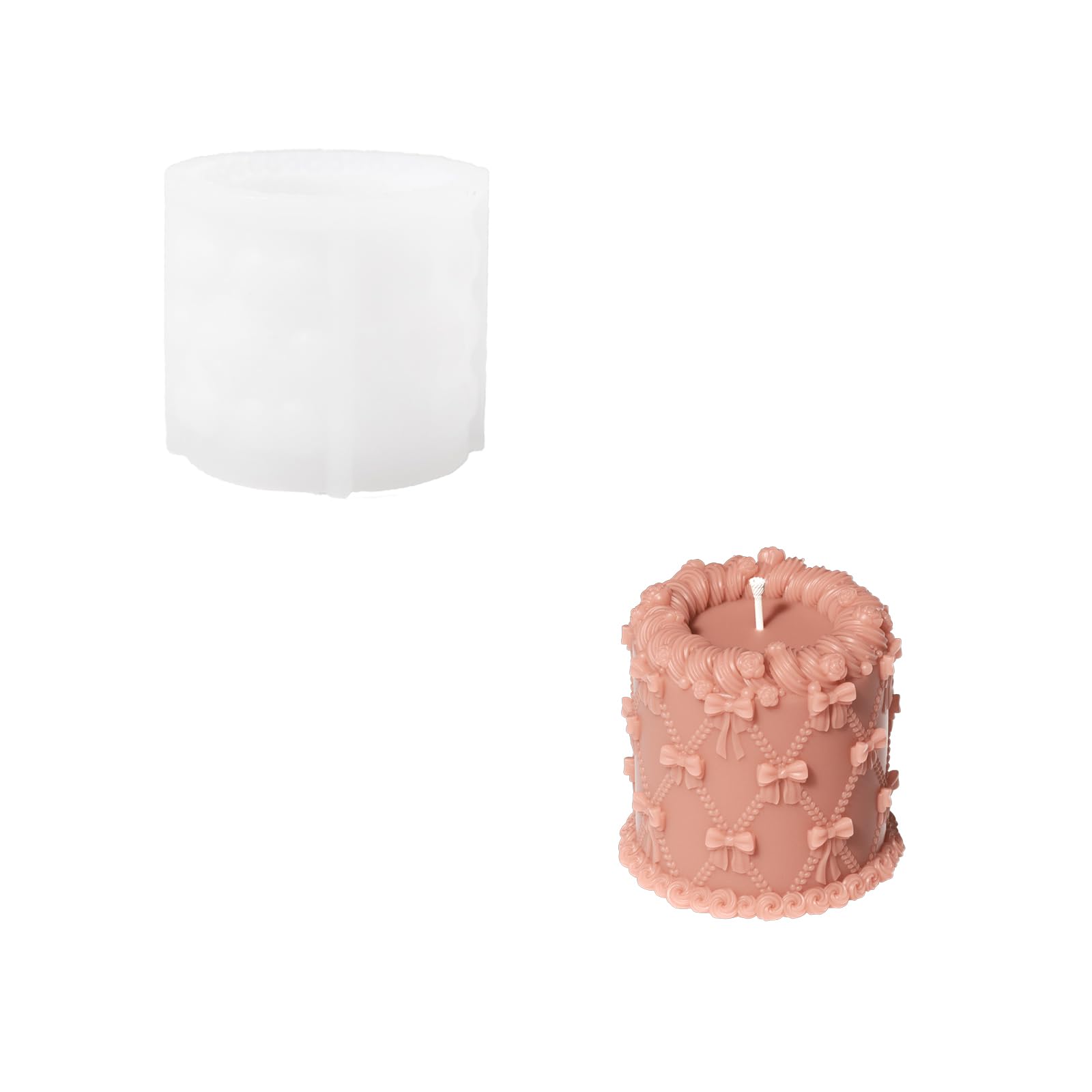 Moule silicone 3D fleur et nœud pour réussir vos bougies et gâteaux sans rater le démoulage