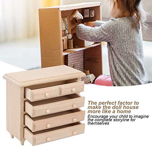 Fippkargo 1:12 Wooden Table Square 8 Button Dollhouse Movement Cabinet Sleeping Cabinet Mini Furniture Solid Wood Miniature Model Beautiful Color Kit Handcraft Diy Model Gift Supplies Accessories #TOP6
