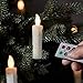 Produktbild Lights4fun 20er LED Wachskerzen Weihnachtsbaum Lichterkette mit Fernbedienung LED Weihnachtskerzen mit Baumklammern