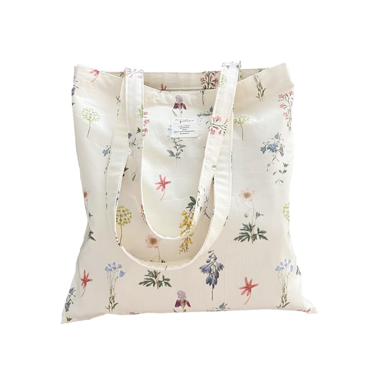 Kehpish Floral Canvas Tote Bag Double-Sided Printed Cloth Cotton Tote Floral Shoulder Bags for Beach Travel Shopping Grocery