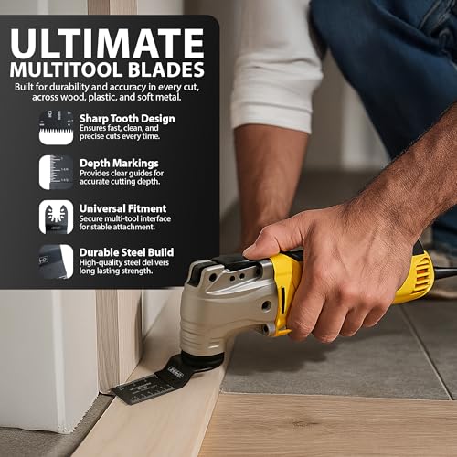 ZENO Multi Tool Blades 24 Pack | Universal Multitool Blades | Oscillating Saw Blade Pack for Cutting Metal, Wood, Plastic | Quick Release Blade for Multimaster, Ryobi, Milwaukee, Bosch, Dremel, Dewalt 3 ZENO Multi Tool Blades 24 Pack | Universal Multitool Blades | Oscillating Saw Blade Pack for Cutting Metal, Wood, Plastic | Quick Release Blade for Multimaster, Ryobi, Milwaukee, Bosch, Dremel, Dewalt - Image 3