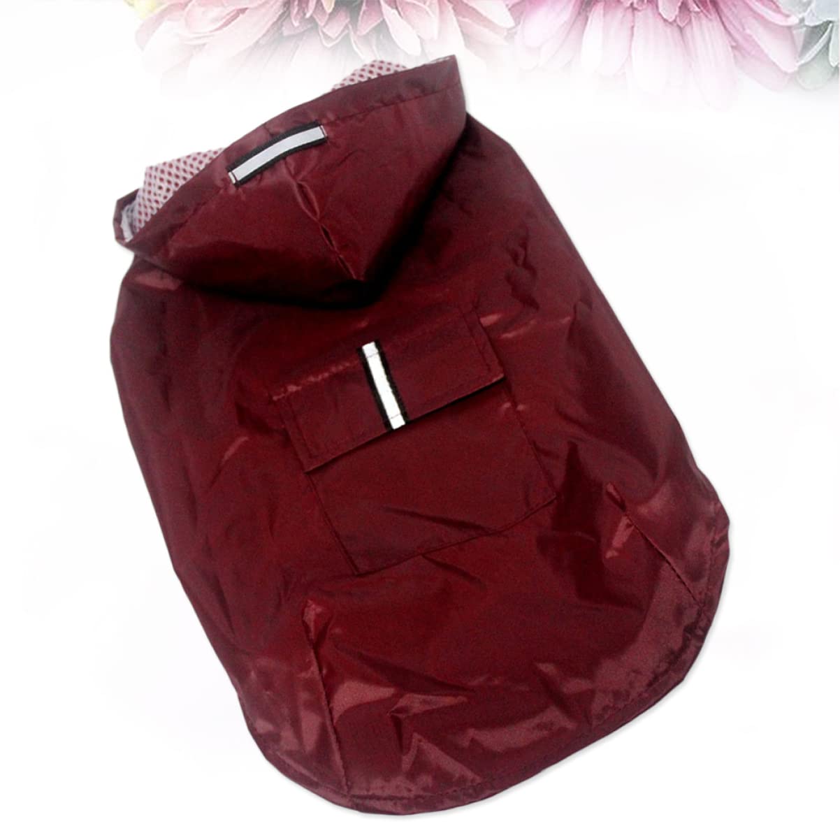 POPETPOP 3pièces Manteau De Pluie Réfléchissant pour Chiens avec Capuche Vêtement Imperméable pour Chiens Rouge Complète Et Ajustable