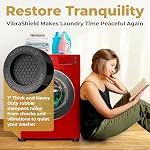 Plaquettes anti-vibrations pour laveuse avec/HexaGrip - Stops Séchoir à linge Noise Déplacement Shaking Skidding - Appareil Anti Vibration Machine de lavage Support Pieds Stabiliseur Mat - VIBRASHIELD 4 PK