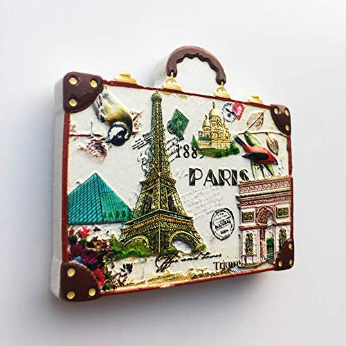 Imán de nevera decorativo 3D Paris Francia resina miniatura 3