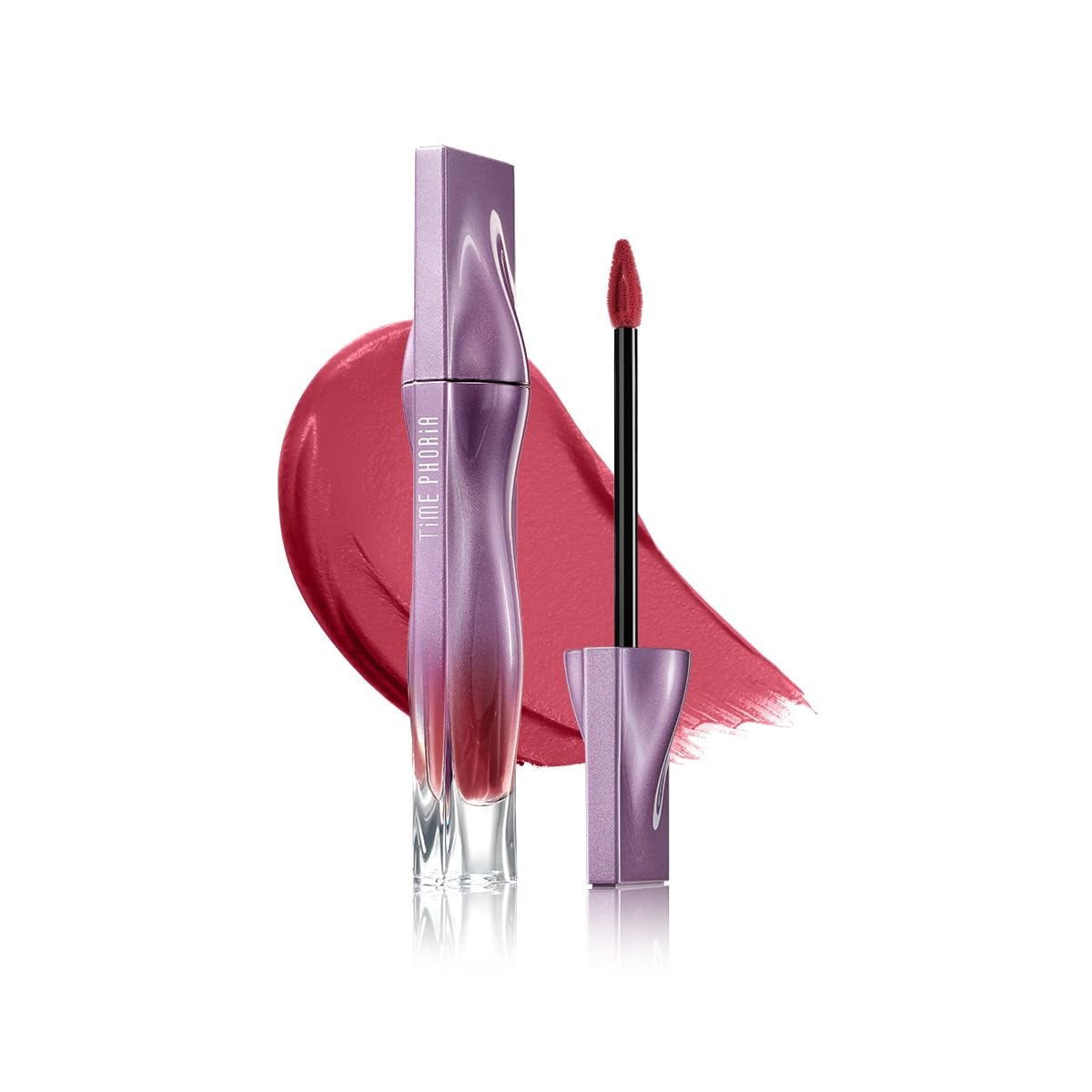 TIMEPHORIA Nebula Velvet Lip Cream, 16 Twila Pinkish Lip Color, Velvet Matte Finish, Lightweight Non-Drying Soft Cream Texture, Blurs Lip Lines, High Pigment Transfer-Proof Long-Lasting Lip Tint