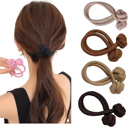 VEDO SHIPIN Chinese Knot Hair Ties for Women, 4 Count - Cute High...
