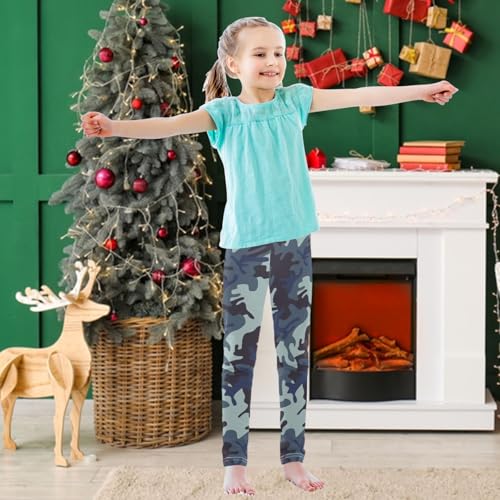 Girls' Leggings Military Camouflage Skin Ankle Length Printed Leggings Comfort Pants for Kids 4-10 Years3
