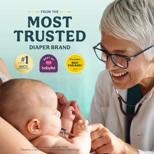 Pampers Swaddlers Diapers, Size 1 (8-14 lbs), 198 Count, Fragrance Free, Hypoallergenic, Absorbent, Pediatrician Recommended, Skin Safe