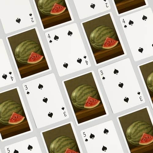 Lantern Press Watermelon, naipes de póker, 52 cartas miniatura 4