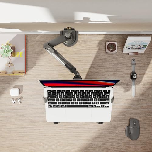 NB North Bayou Laptop Arm with Adjustable Tray for 10-17 Inch Notebook, Monitor Arm for 17 to 30 Inch Computer Screen, Laptop Mount VESA 75 & 100 mm H100-FP - Image 6
