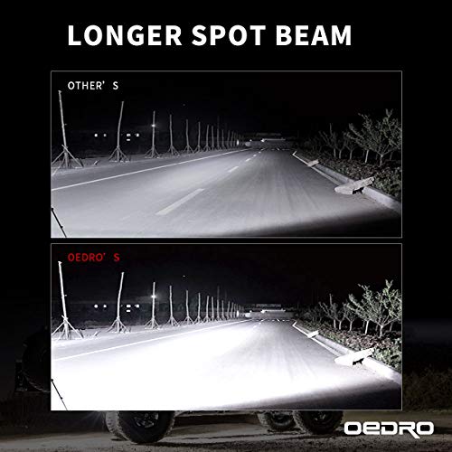 Image of OEDRO 7 Inch LED Light Pods, 51W Round Spot Light Pod 5100LM 2Pcs | Led Work Light for Off Road Lights Fog Bumper Roof Light Fit for Boat, SUV, Motorcycle, Truck, Hunters Black