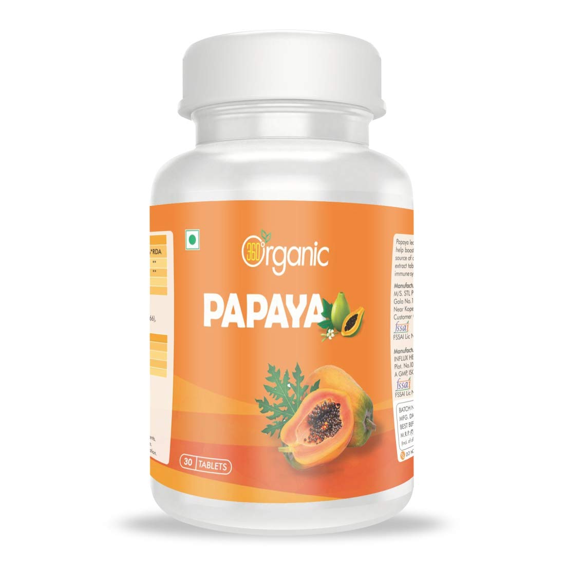 360 Papaya Leaf Extract Tablets 500 mg (60 Tablets