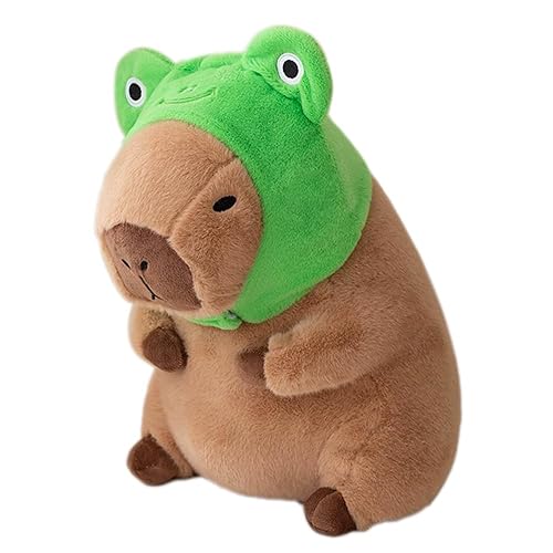 CONTEYEH Capybara Plush Toy Soft Stuffed Animal Pillow, Cute Capybara Plushie for Kids, Boys & Girls, Birthday Gift & Room Decor for Children 9"(Frog) - Frog