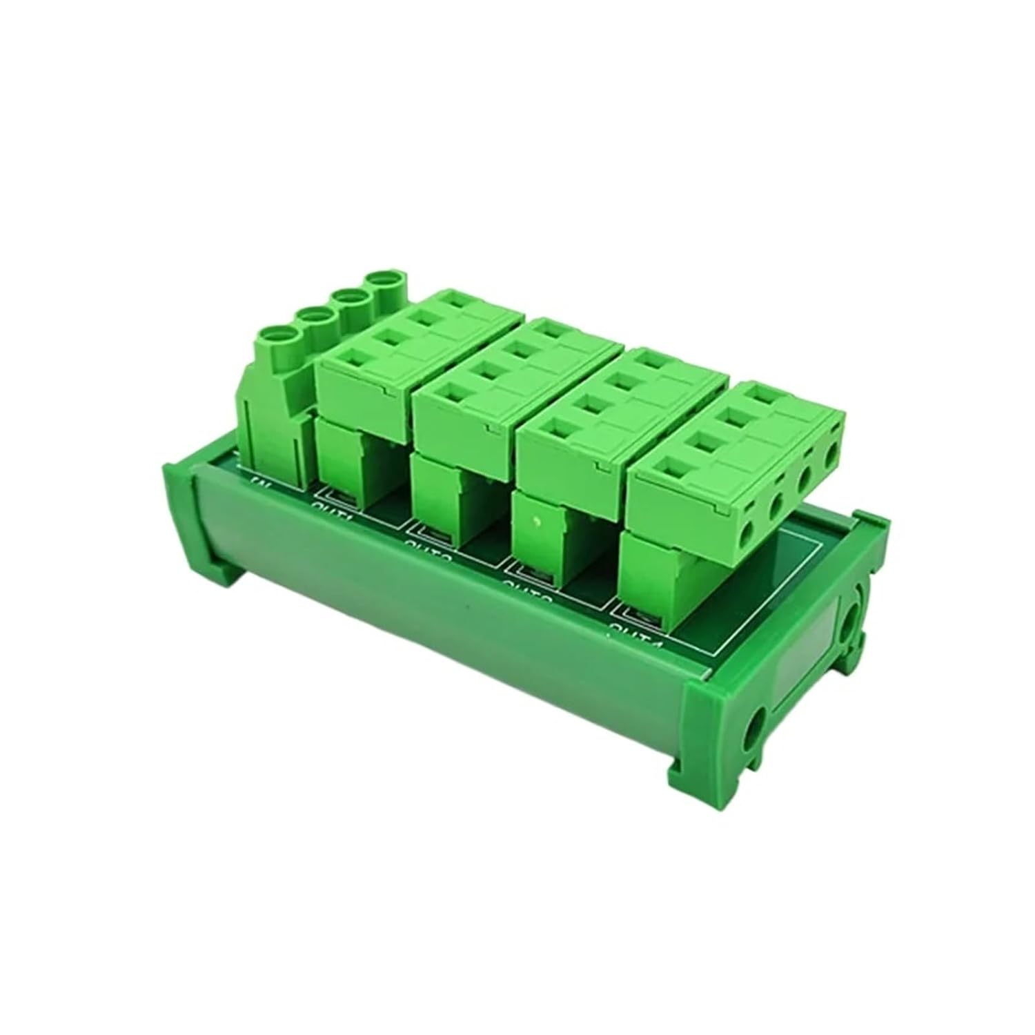 DIN Rail Installation 30A / 300V 4x4 Position Screw Connector Breakout Board Pluggable Terminal Block Distribution Module