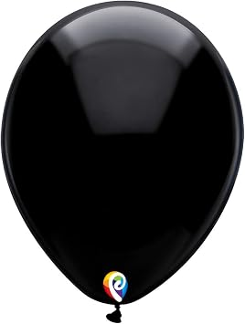 12" Black Latex Party Balloons