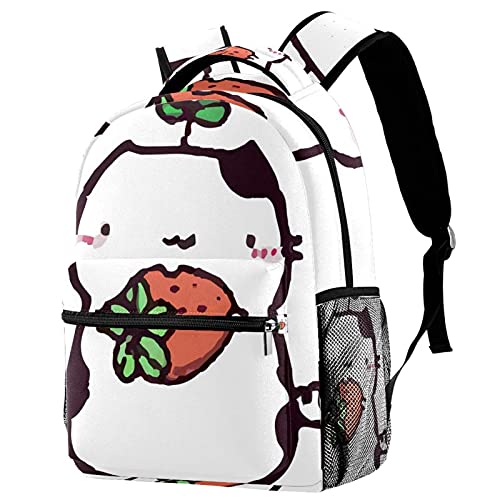 Sac à dos de voyage chat et fraise pour ranger la gourde enfant