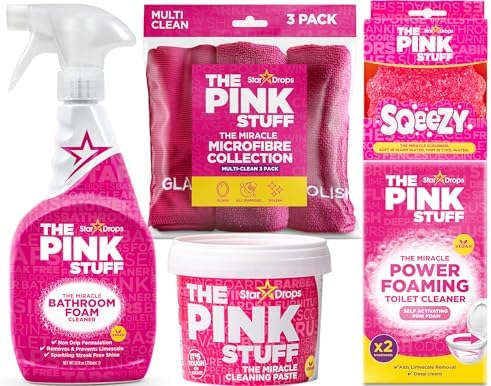 Amazon.com: The Pink Stuff Bathroom Cleaning Kit – Cleaning Paste ...