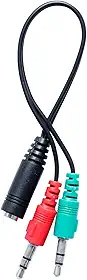 Cabo Adaptador P3-P/2P2 CE403 OEX - Preto, verde e vermelho
