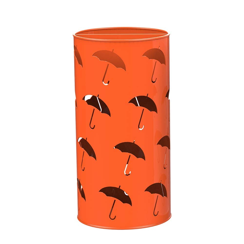 Porte-parapluies haut de gamme en métal orange d'entrée