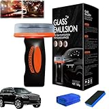 Glass Oil Film Remover for Car Windshield - Automotive Window Cleaner & Polishing Compound - Removes Water Spots, Wiper Smearing, Traffic Grime - Improves Night Visibility & Wiper Performance (1pc)