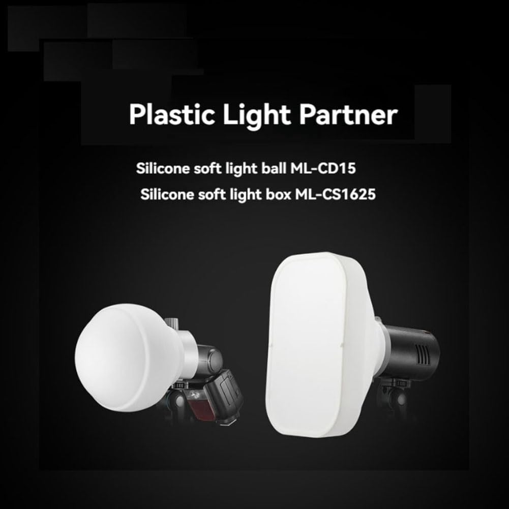 Kit de Difusor de Cúpula y Softbox con Anillo Adaptador Universal para Flash de Cámara Speedlite. Mejora la Iluminación de Tu Fotografía ML-CS1625.