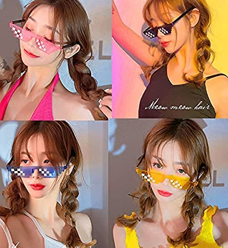 Image of DC DECORIO Thug Life Sunglasses Pixel Gangster Gangsta Life Funny Novelty Shades With Box Packing (ALL 6 COLORS)