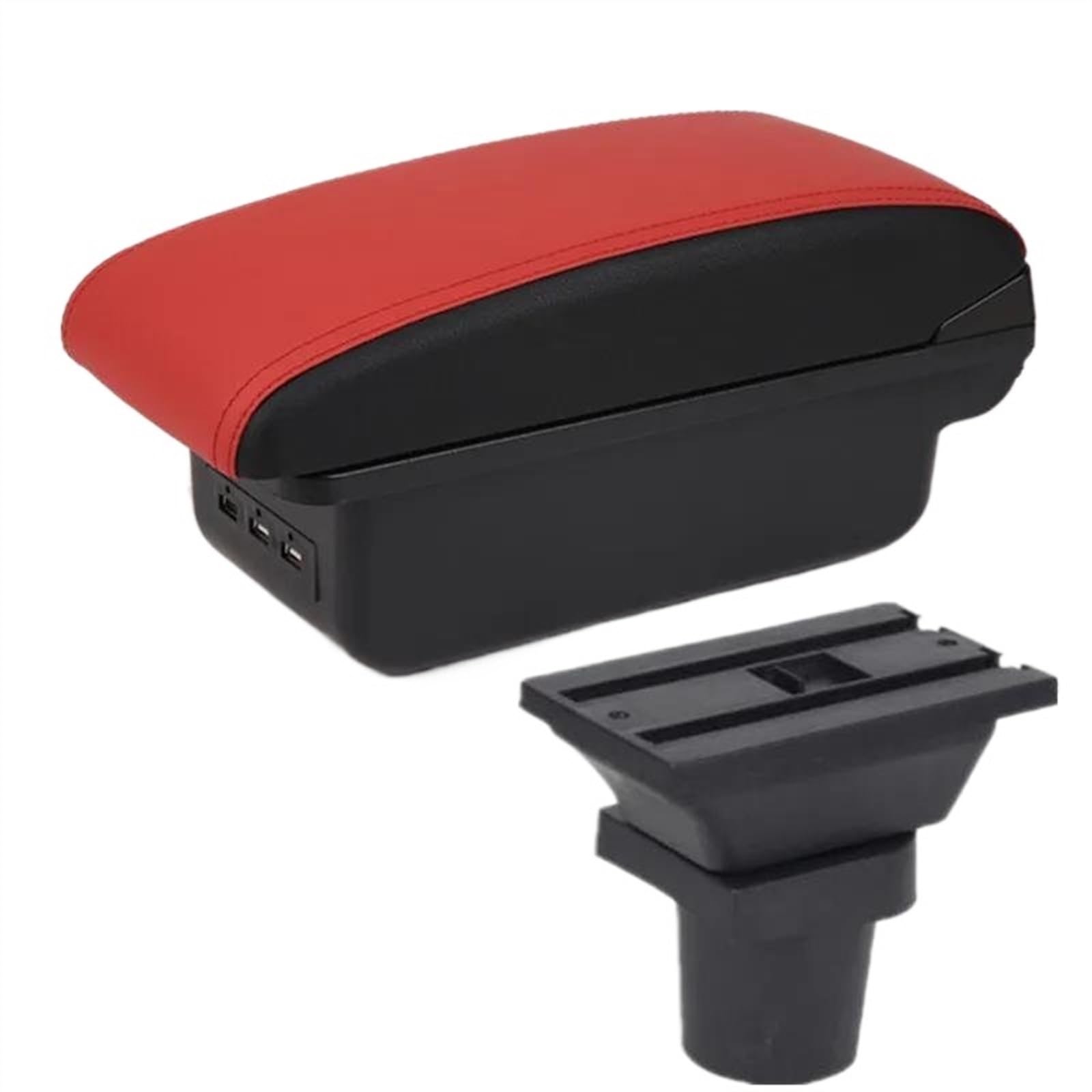 DYDGUTUFB For Toyota For Yaris For Vitz Hatchback 1998-2005 Car Armrest Box Interior Storage Box Accessories (B5 black border 3USB)
