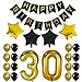 Produktbild Crazy-M 30th Geburtstag Deko Set Nummer 30 Luftballon Geburtstag Party Deko für Männer Frau -2 STK Zahl 30 Aufblasbar Helium Folienballon+1 Happy Birthday Banner + 16 Latexballon + 4 Stern Ballon