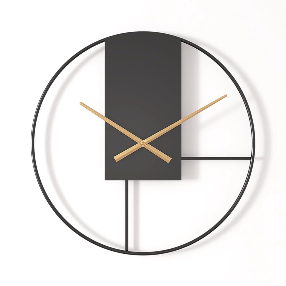 Reloj de Pared metálico Moderno y Sencillo, de 20 Pulgadas, silencioso, Funciona con Pilas, Ideal como Elemento Decorativo para Sala de Estar, Cocina, hogar, baño o Dormitorio