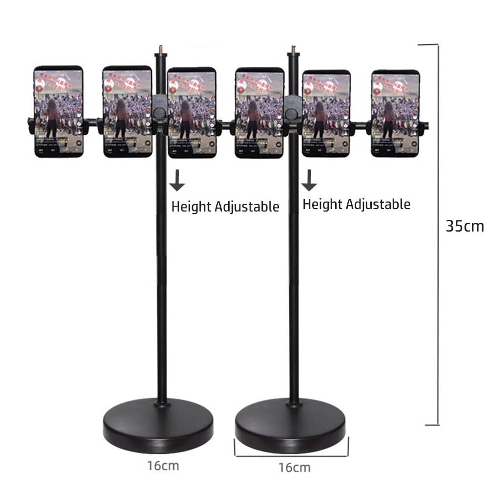 exproyzk Supporto per Telefono Cellulare da Tavolo Supporto per Il Posizionamento di più telefoni cellulari Supporto specializzato per riprese Video e trasmissioni in Diretta(2)