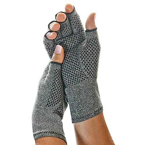 Brownmed - IMAK Compression Active Gloves for Arthritis & Joint Pain-Men & Women Fingerless Gloves to Support Circulation