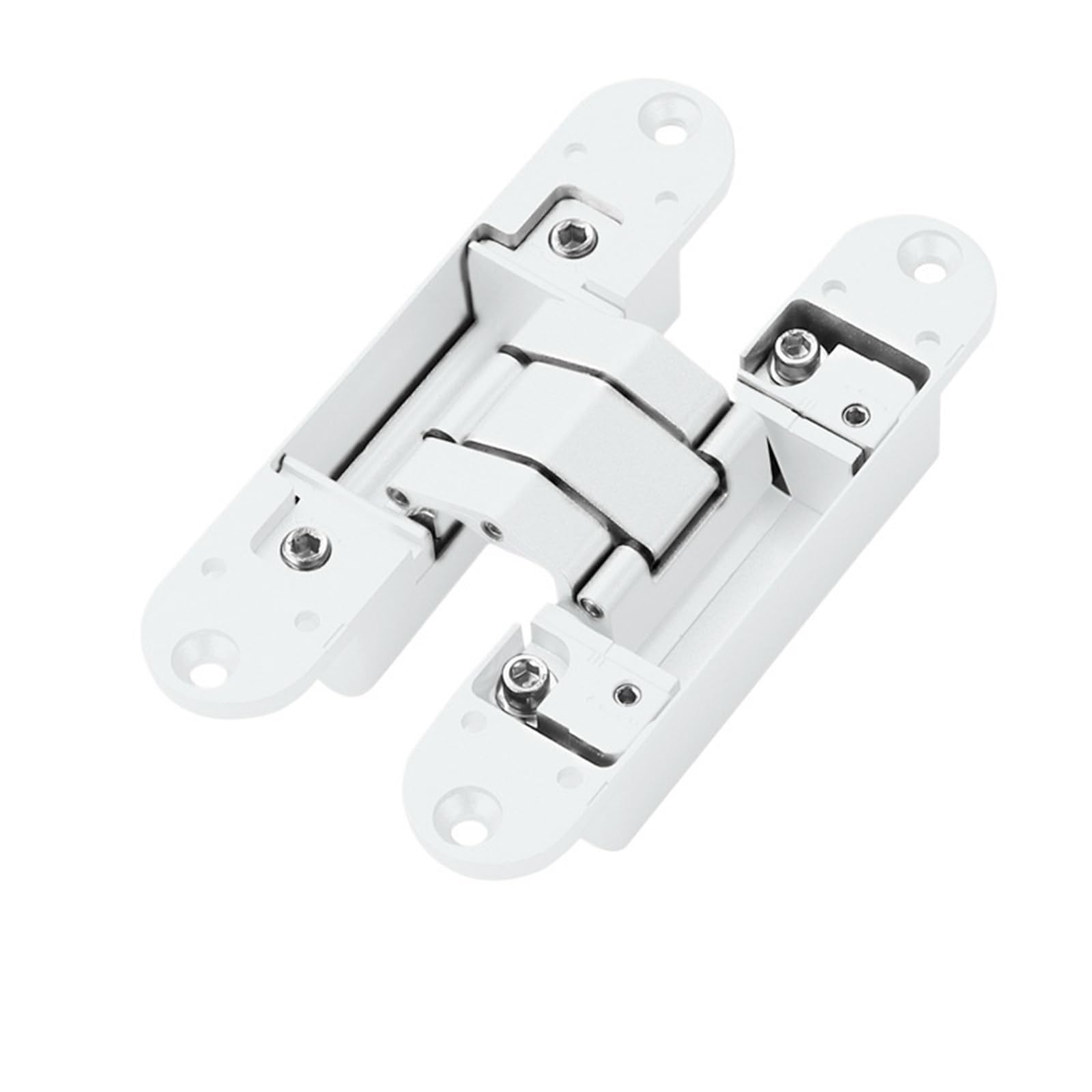 Door Hinges Hidden Door Dedicated Hinge Three-Dimensional Adjustable Concealed Cross for Bathroom(140x 30 White)