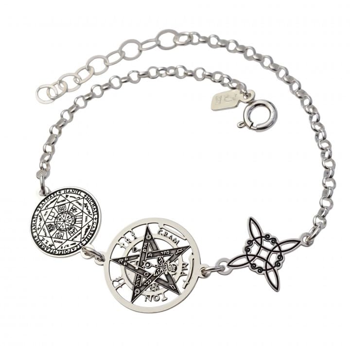 Bracelet triple protection argent anti stress medaille archanges