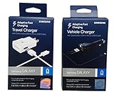 1&1 OEM Samsung Adaptive Fast Charging USB Car Charger & Travel Charger - (Retail Packing) AFC Technology
