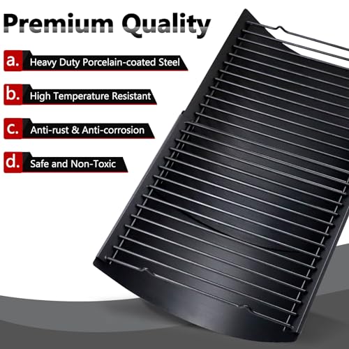 Image of Criditpid 15.75 inch - 26 inch Ash Pan Replacement Parts for Char griller 2121 2828 2123 E1224 5050 5650 5072 3001 2823 2929 1224 Charcoal Grill, Adjustable Ash Tray with 2 Fire Grate for Chargriller Parts