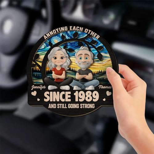 Personalized Car Visor Clip for Couples - Annoying Each Other Since Custom Love Token - Funny Anniversary Gift for Him Her - Image 4